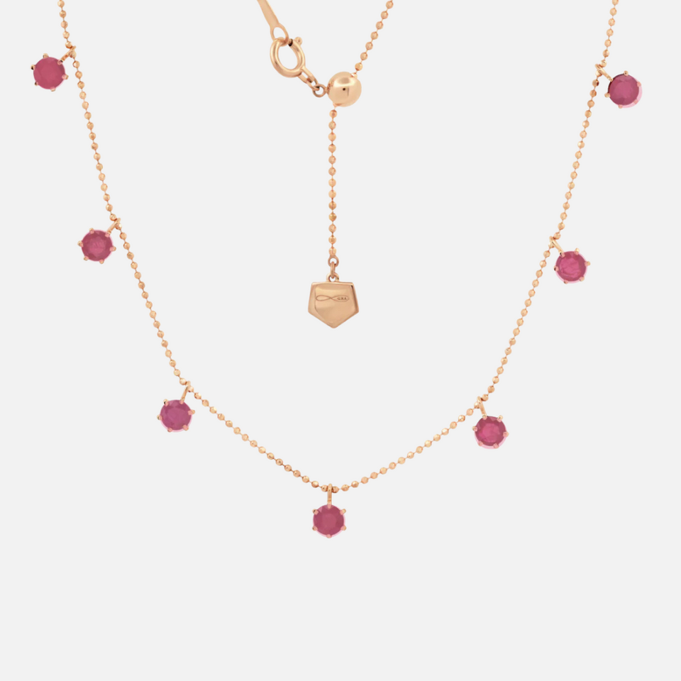 Graziela Pink Sapphire Floating Necklace