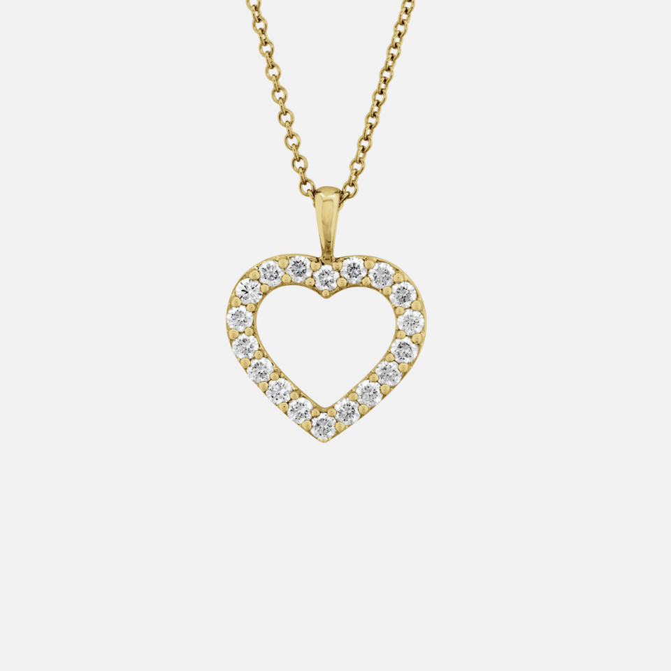 Open Heart Diamond Necklace