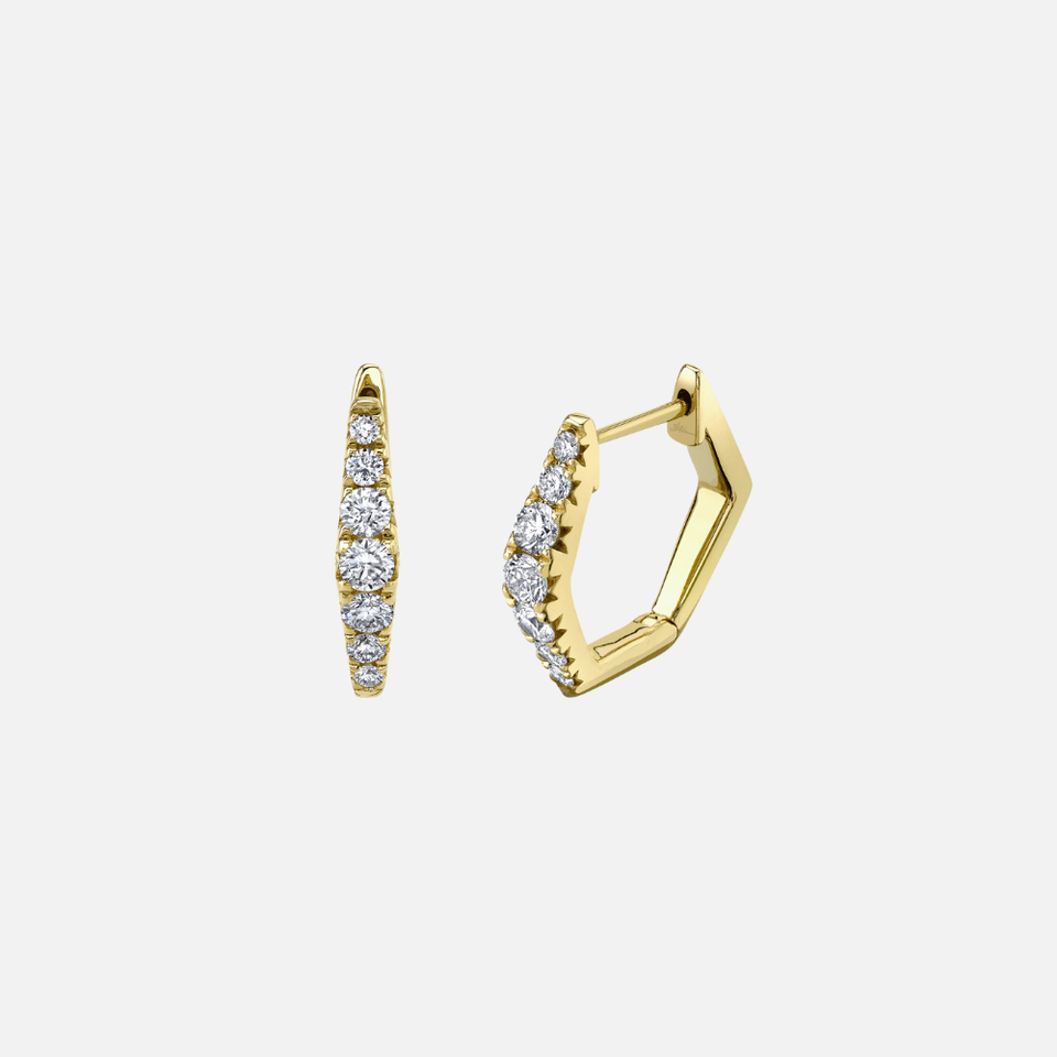 Shy Creation Hexagon Huggies