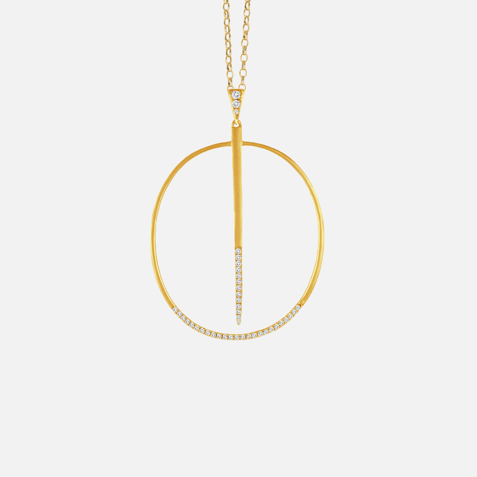 Doves by Doron Paloma Gold Fibonacci Diamond Pendant