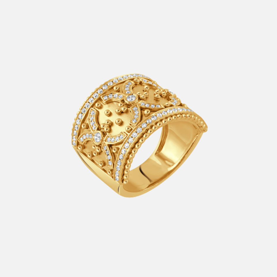 Doves by Doron Paloma Byzantine Gold and Diamond Ring