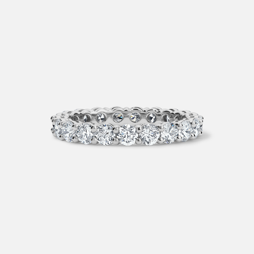 Forever by Razny Platinum Round Diamond Eternity Wedding Band