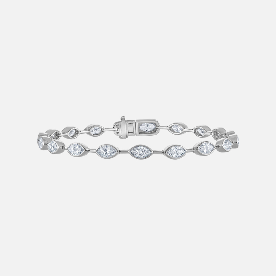 Refined by Razny Bezel-Set Marquise Diamond Bracelet