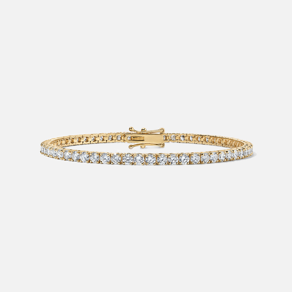 Four-Prong Round Diamond Tennis Bracelet