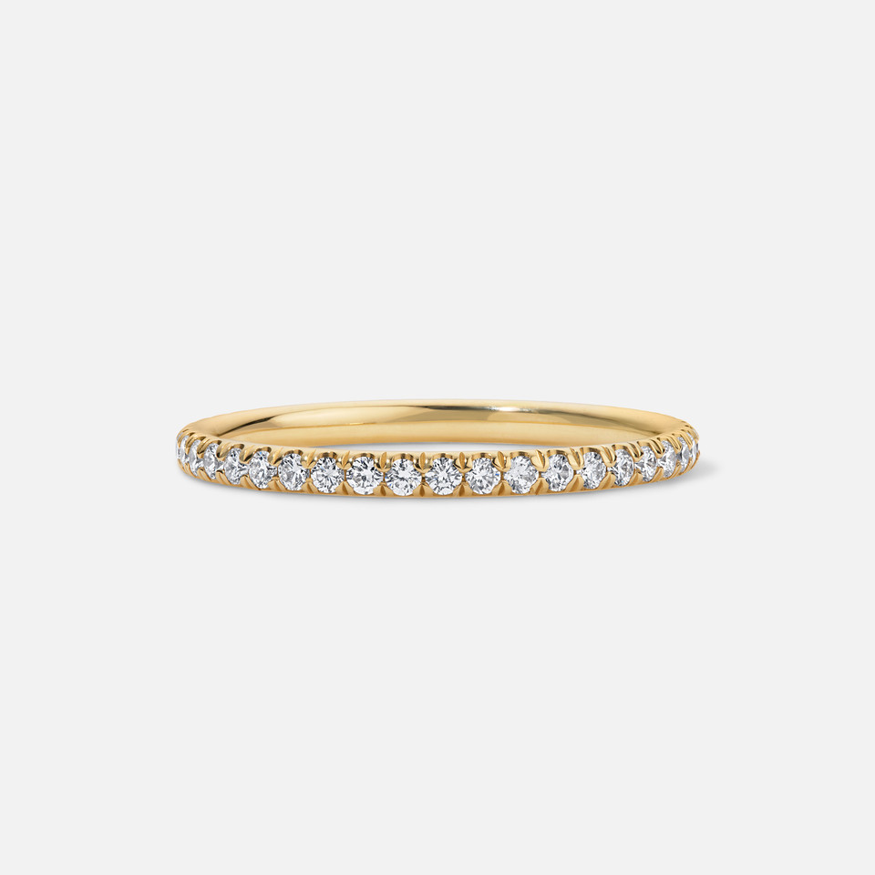 18k Yellow Gold Round Diamond Eternity Band