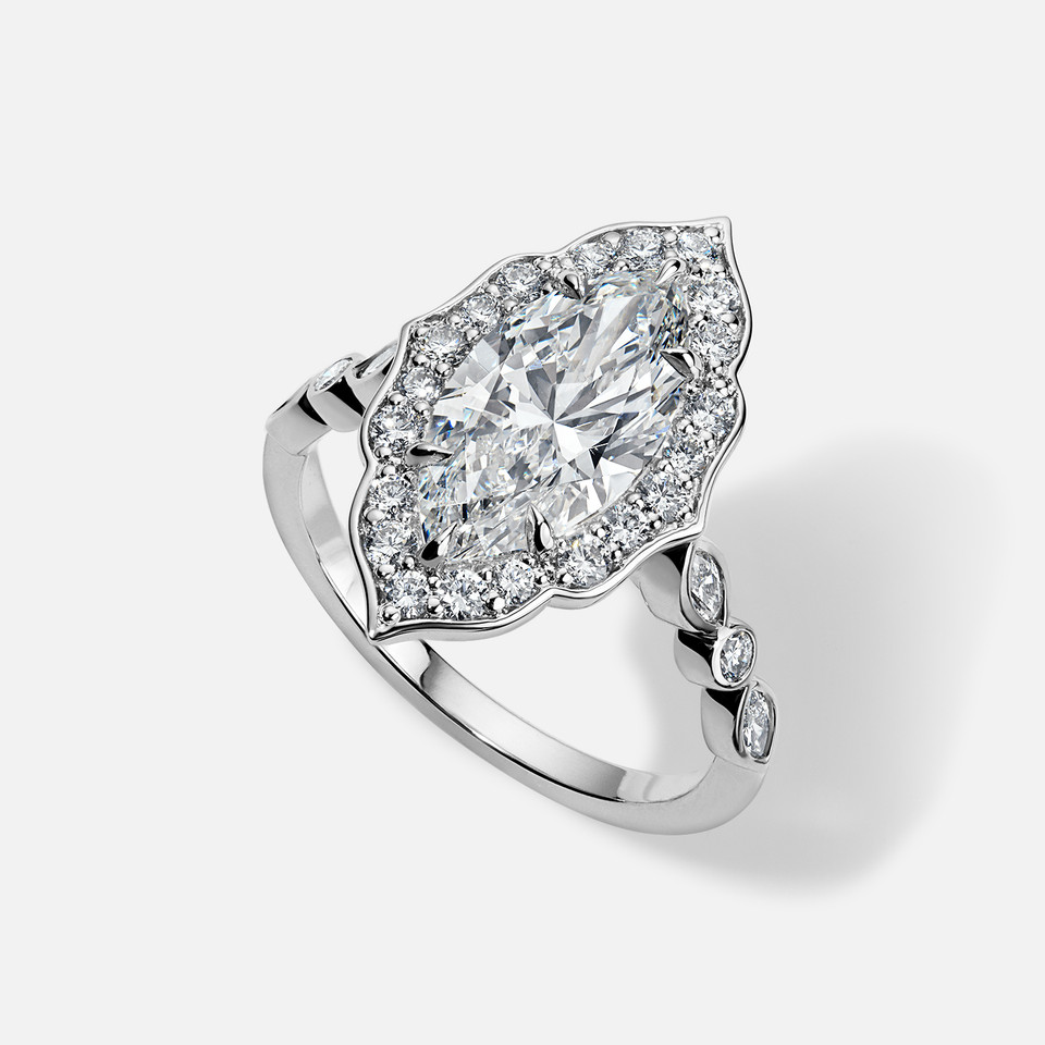 Forever by Razny 18k White Gold Vintage Victorian Semi-Mount