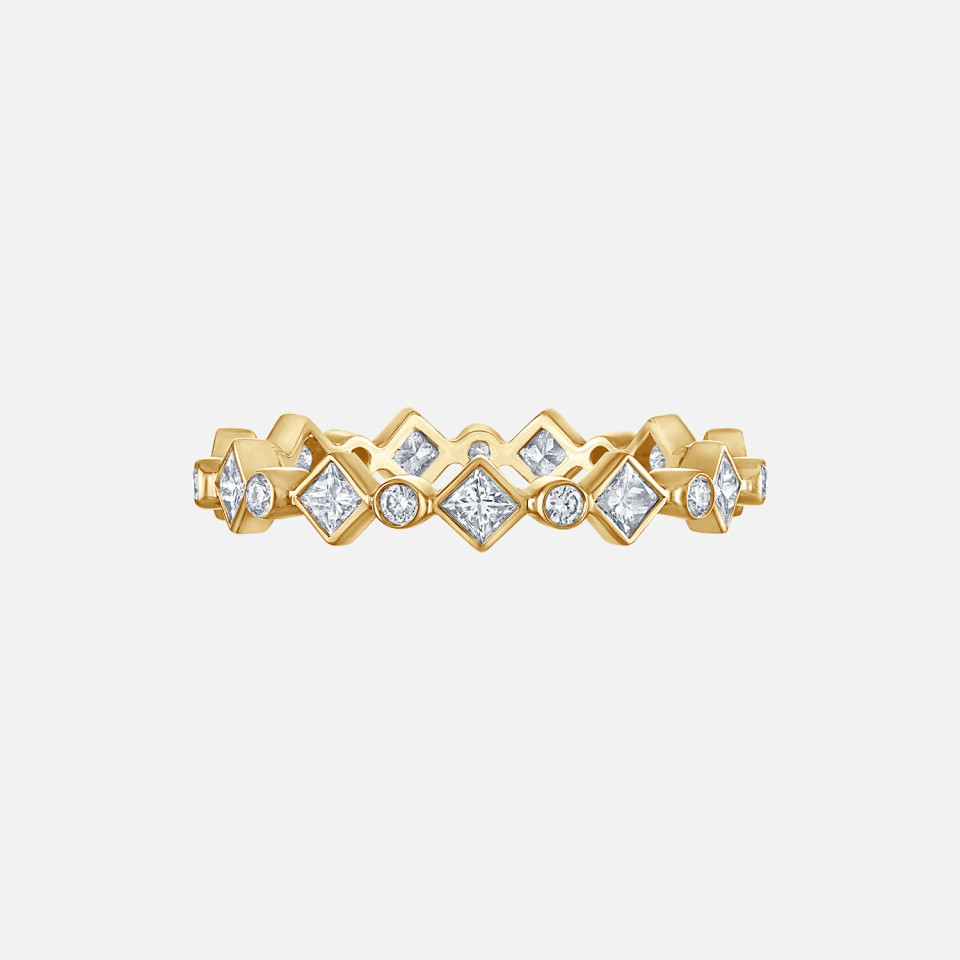 Catherine White Diamond Gold Band