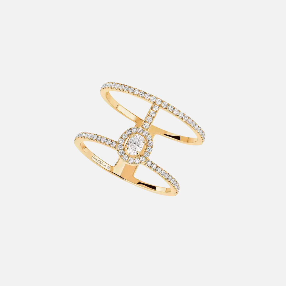 Glam'Azone Two-Row Pavé Ring