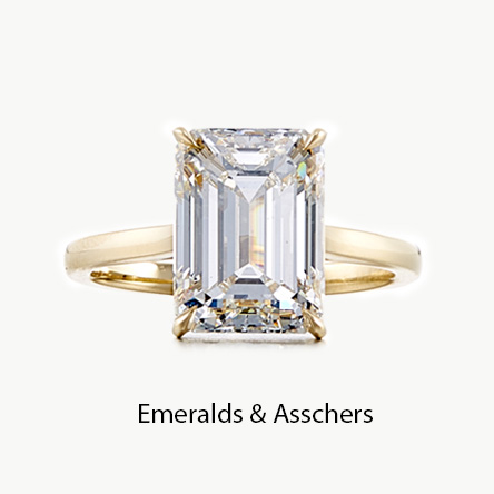 emerald & asscher engagement ring shapes