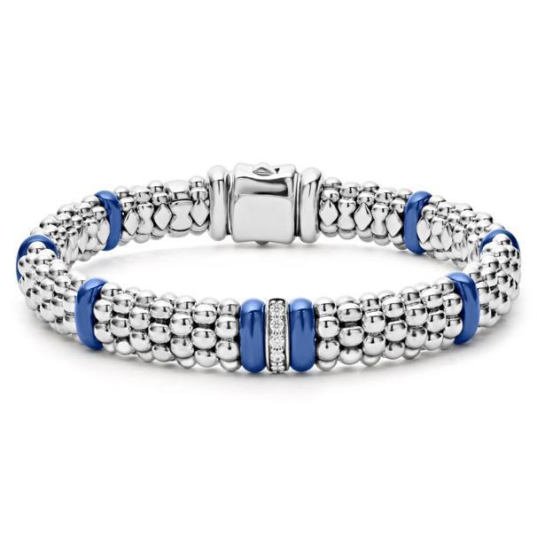 Ultramarine Single Station Diamond Caviar Bracelet