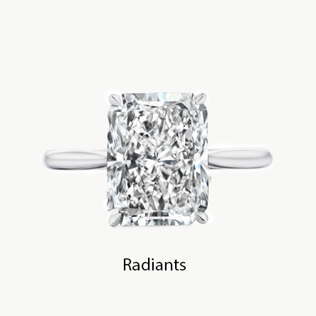 radiant-cut engagement rings