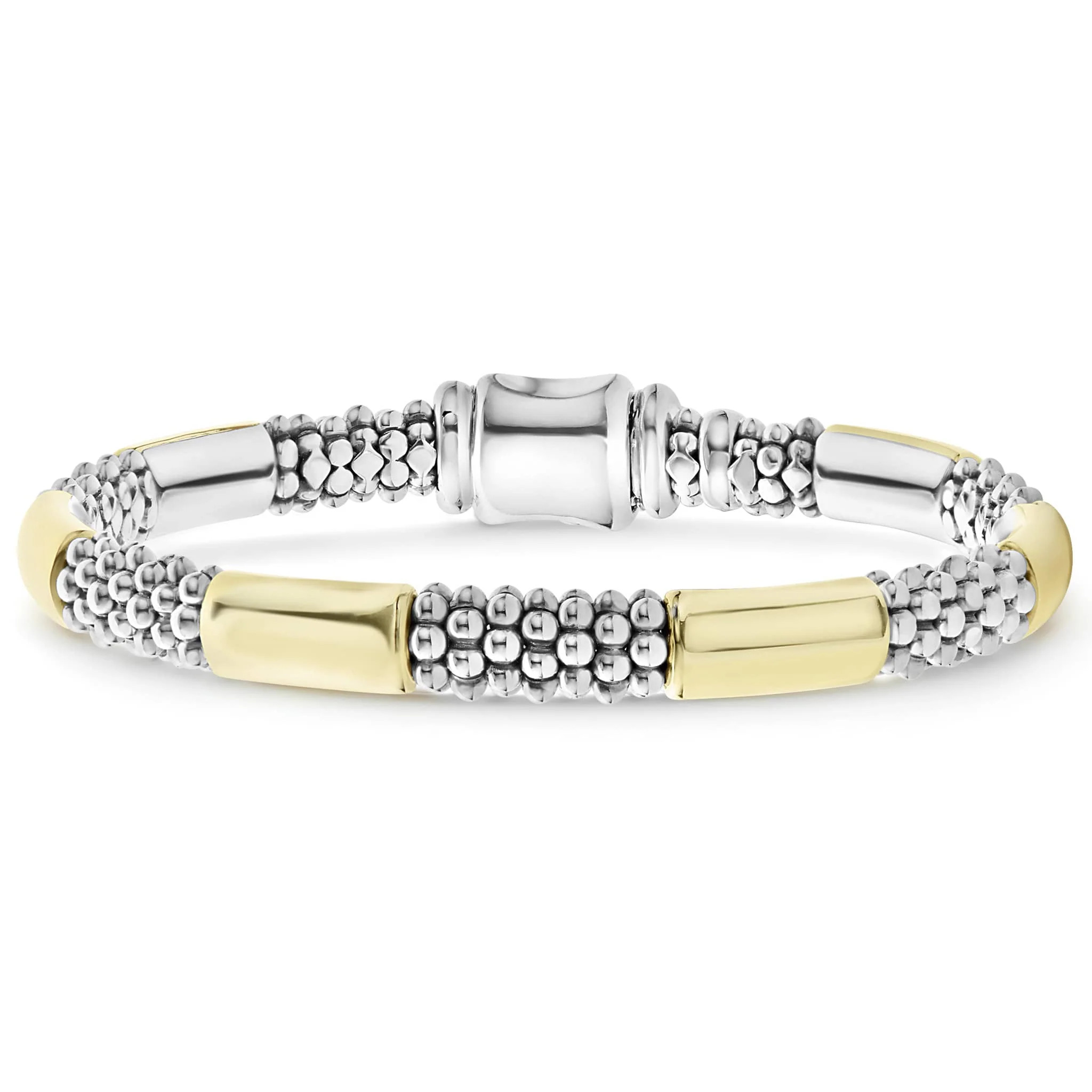 Two-Tone Station Caviar Bracelet