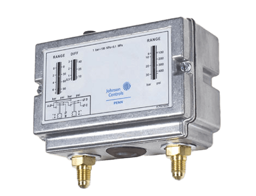 The P78 series pressure controls may be used for control functions or limit functions, depending on model number. All models are provided with alarm contacts (except P78ALA). All standard models have phosphor bronze bellows and brass pressure connections. Models for use with ammonia are provided with stainless steel bellows and connectors. Devices conforming to PED 2014/68/EU Cat. IV have a double bellows on the high pressure versions. Their IP54 classification means that these pressure controls are suitable for almost all applications.PRESS. CONTR.-0,05//3 MPA
