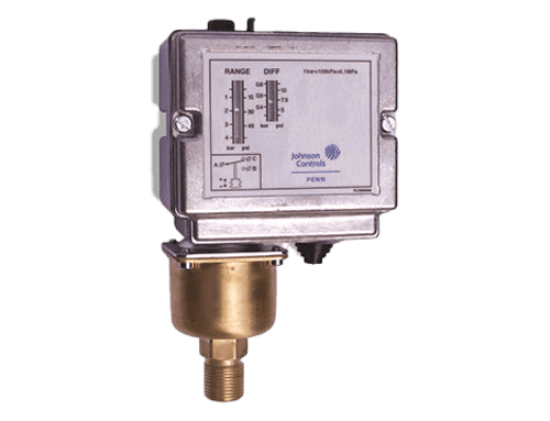 The P48 series have been developed for special applications where pressure must be controlled. All models have an adjustable differential depending on the range. The P48AAA-9110 and P48AAA-9120 has the power element outside the case. All the models have phosphor bronze bellows and brass pressure connections except the P48AAA-9150. This model has a stainless steel bellows and pressure connection and is provided with a brass adapter 1/4-18 NPT female to R3/8 male.PRESS.CONTR.0,1/1 MPA; ST