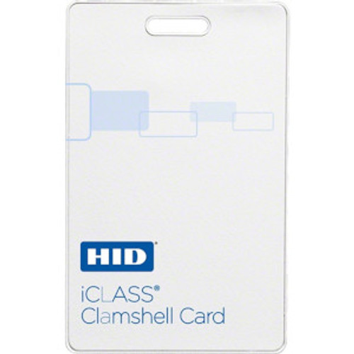 iCLASS Clamshell Card, 2k Bits (256 Bytes) w/ 2 App Area, iCLASS UnProg, Seq Encoded/Seq Non-Match Print3, Vertical Slot Punch