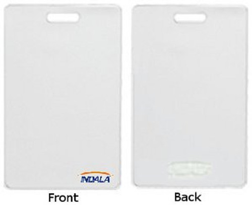 Indala FlexCard: Std, Flat w/ Logo, Embossed Logo, Std Mark, Std White