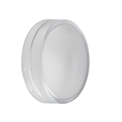 Head for pilot light, Harmony XB4, XB5, white, 22mm, universal LED, plain lens, unmarked