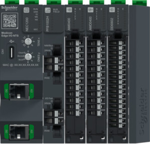 Spring Terminal Block, 18 Points, 3.81mm Pitch, Without Cover, Use on Low Height Module, Hardened, Modicon Edge I/O NTS