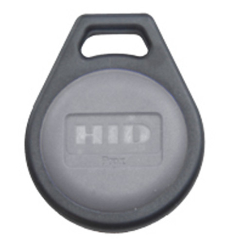 ProxKey III Keyfob (1346): Low Freq, Black w/Gray w/Std HID Logo, Std Back Pkg, Sequential Matching Encoded/Printed (Engraved), No Options