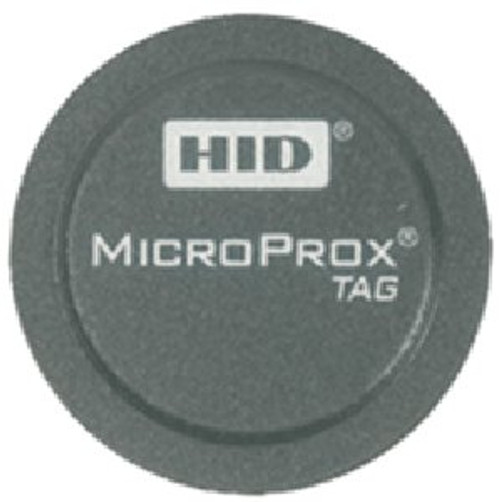 MicroProx Tag (1391): Low Freq, Gray HID Std Artwork Front, Adhesive Back, Sequential Matching Encoded/Printed (Inkjetted), NSP