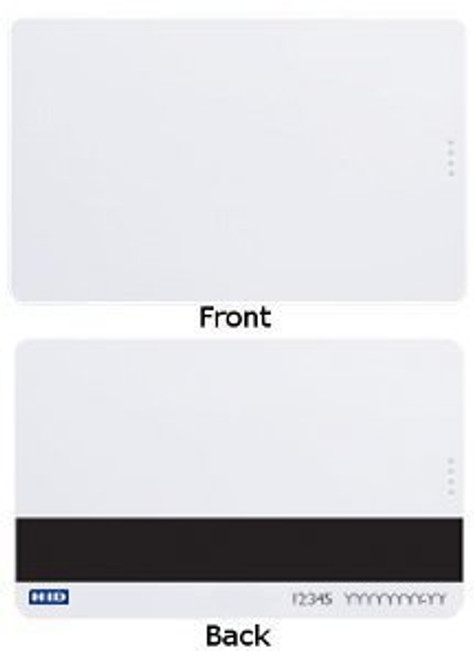 iCLASS Card: Std PVC, 2k Bit Mem, Plain White Gloss w/Magnetic Stripe, Sequential Match Encoded/Printed (Ink), HSP