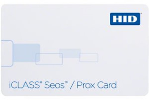 iCLASS Seos 8K, SIO, Plain White Gloss Finish, Seq Match Encoded/Printed (Inkjetted), NSP