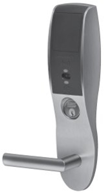 Aperio Mortise Lock w/OUT Deadbolt Less Cylinder Prox w/Keypad L Lever Satin Chrome - - Right Hand
