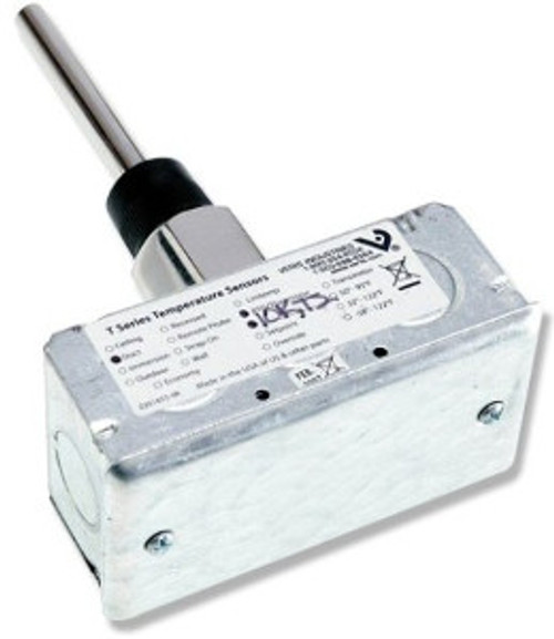 Immersion Temperature Sensor: Duct, Probe Length: 12 in. (305mm), 11 in. (279mm) Thermowell, 10K Ohm Dale Thermistor, I/NET