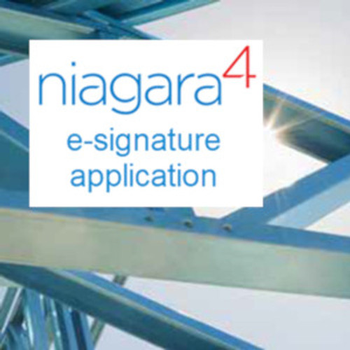 E-Signature Application for JACE 8000 with 100 secured points.