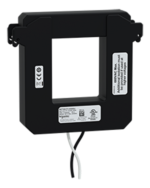 split core current transformer, PowerLogic UL2808 CT, 600A, 0.333V output, 8ft lead