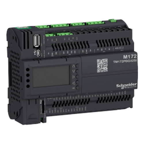 Controller, Modicon M171/M172/M173, performance, display, 42 IO, Ethernet, solid state relay