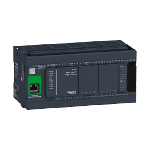 Schneider Electric TM241CE40T logic controller, Modicon M241, 40 IO, transistor, PNP, Ethernet