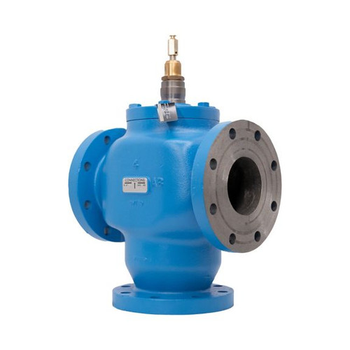 V5013C1027/U - GLOBE VALVE - 4 IN. ANSI 125 FLANGED - 3-WAY DIVERTING - 160 CV - BRASS TRIM - LINEAR FLOW
