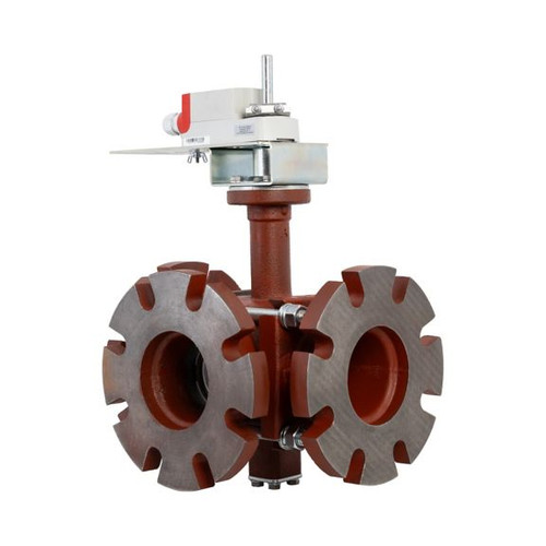 VBF3JS1S0B/M - 3-Way Flanged Actuated Control Ball Valve: 4in: 91Cv