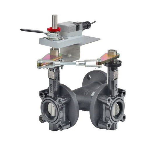 VR3F6LPN2/M - Butterfly Valve: 3-way: Resilient Seat: 2in: Floating/2-position SPDT: Fail In Place: NEMA 2: Master-Drone Valve