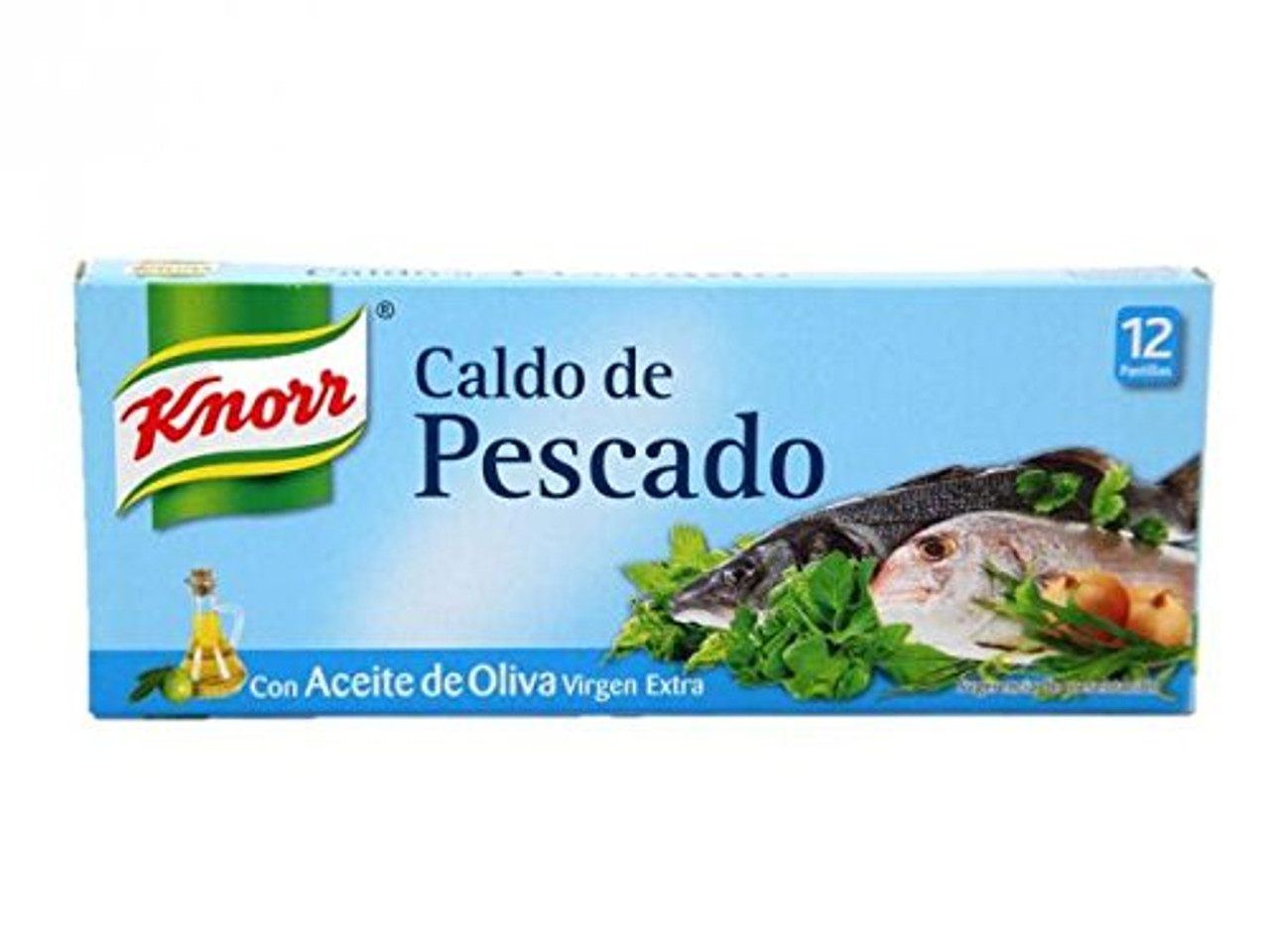 Knorr Caldo De Pescado con Aceite de Oliva Extra Virgen 12 Cubes