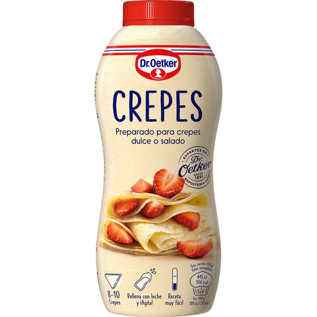 Crêpes express 900ml plastique blanc orange