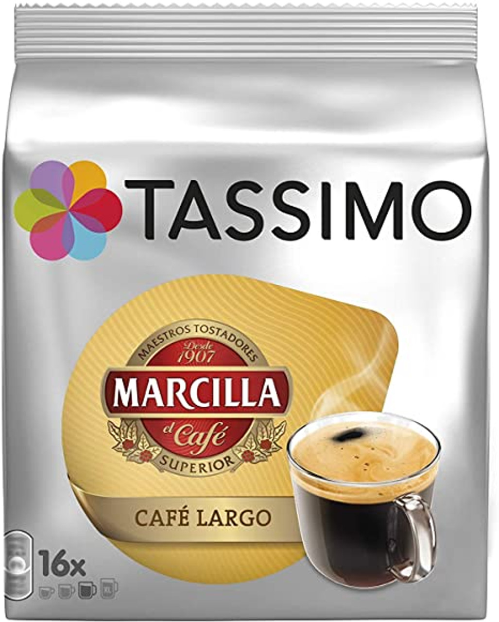 Cápsulas monodosis  Tassimo Marcilla Espresso, 16 cápsulas