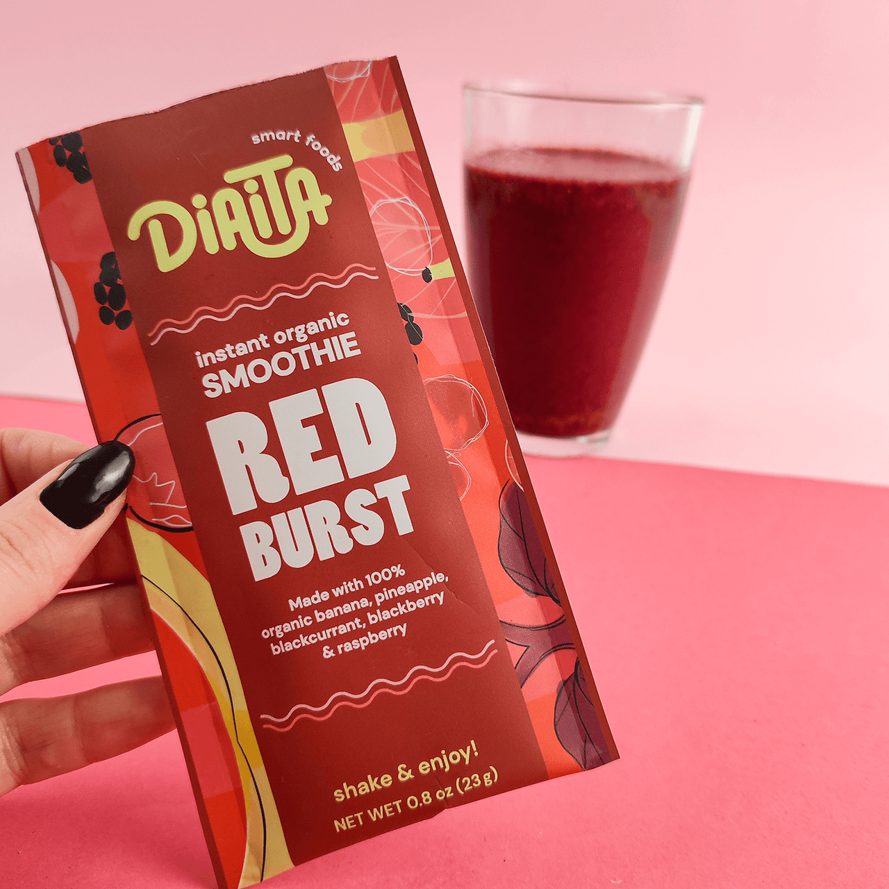 Instant Organic Smoothie - Red Burst (12 Pack) - Dona Maria Gourmet