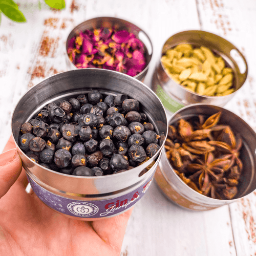 Gin Botanicals Spice Set - Juniper Berries, Cardamom, Star Anise, Rose Petals