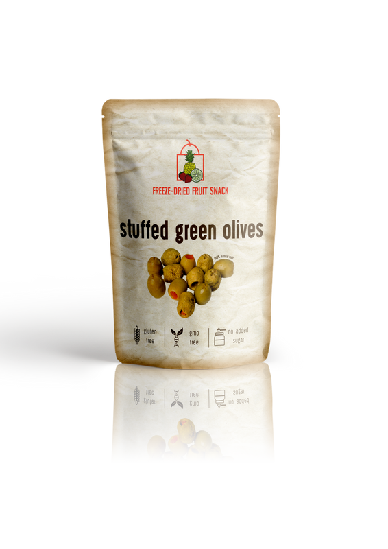 Freeze Dried Green Olives Stuffed with Chili Paste - Pack 2