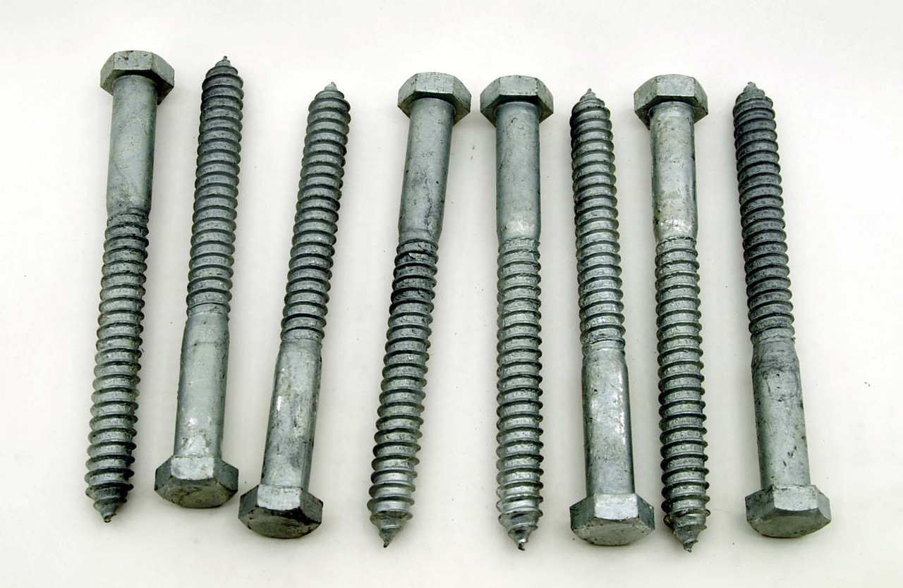 8) Galvanized Hex Head 3/4 x Lag Bolts Wood Screws Lexar Industrial