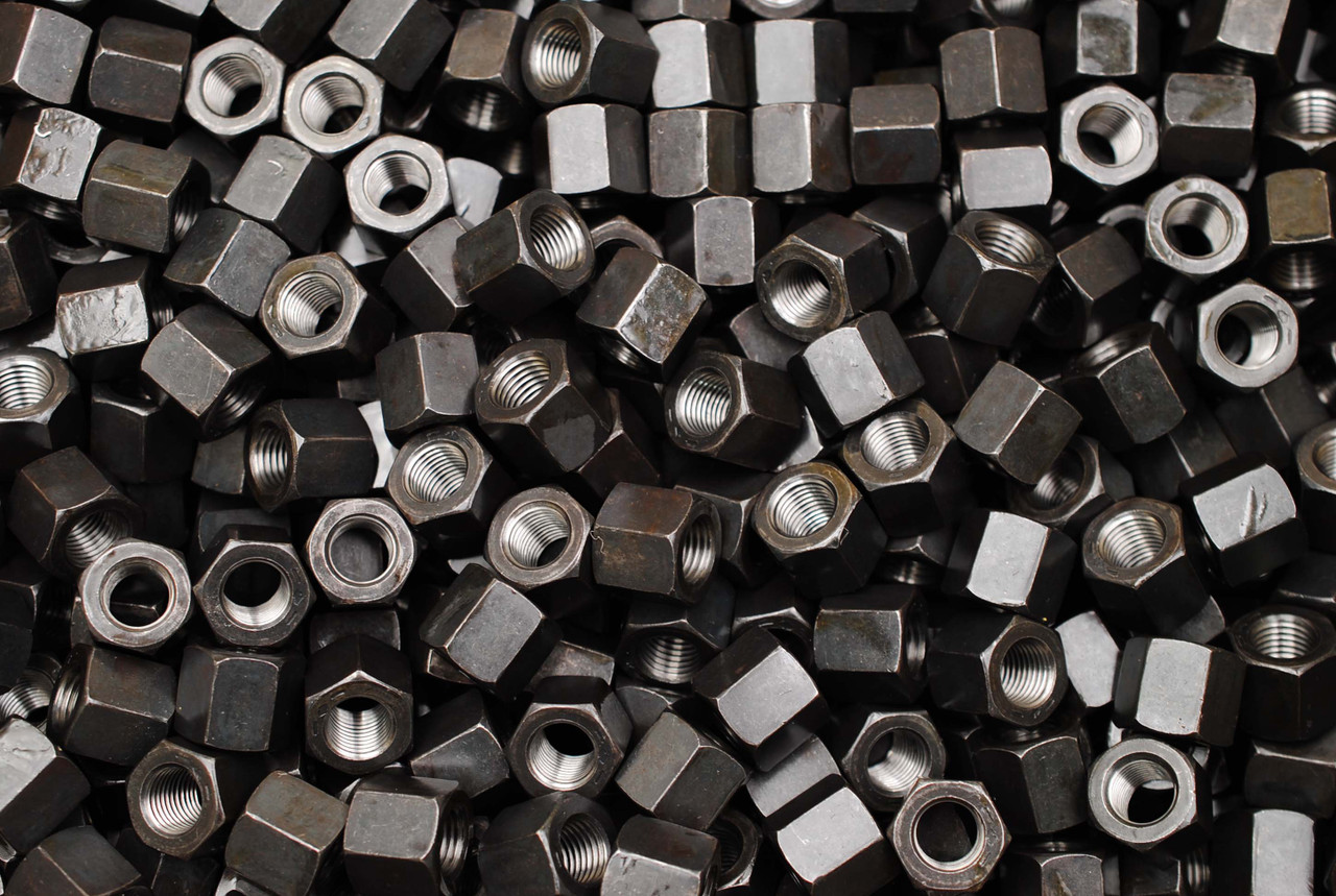 (100) Grade 8 High Hex Nut 7/1620 Plain Finish SAE J995 Nuts 39/64