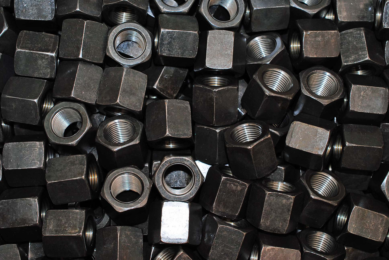 25) Grade 8 Heavy High Hex Nut 3/4-16 Plain Finish SAE J995 Nuts 1