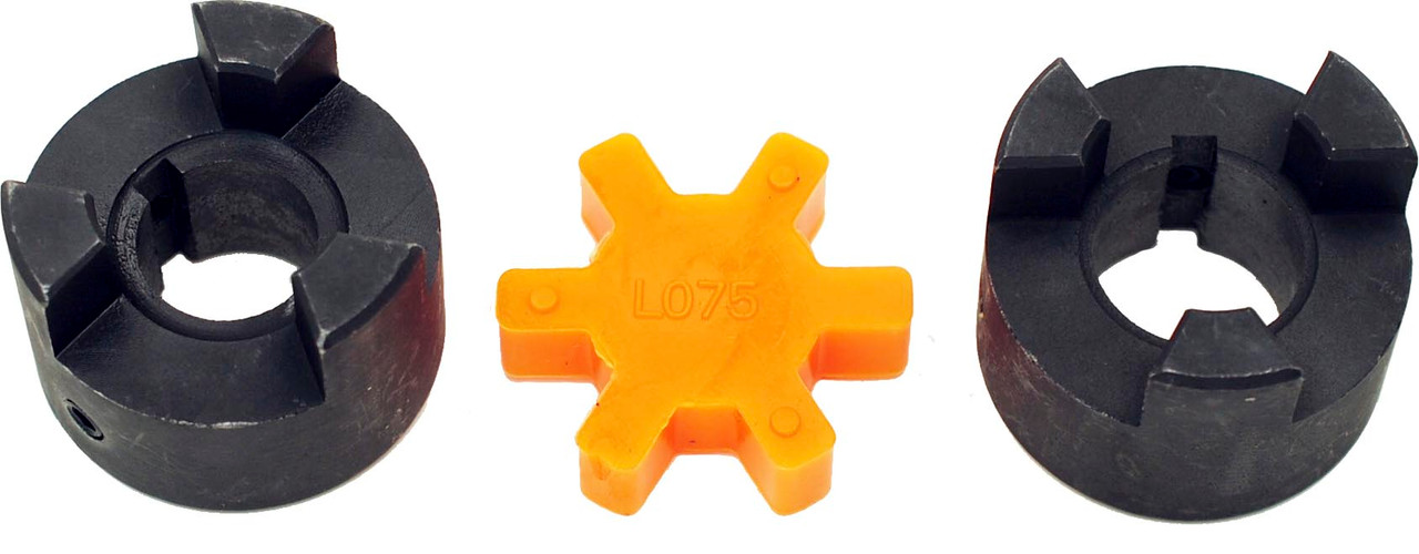 Premium 1/2 to 7/8 L075 Flexible 3-Piece L-Jaw Urethane Coupling