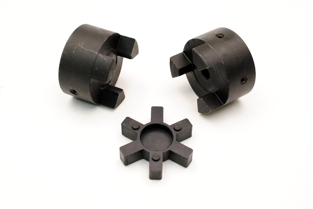 1-1/4 to 1-1/4 L095 Flexible 3-Piece L-Jaw Coupling Coupler Set