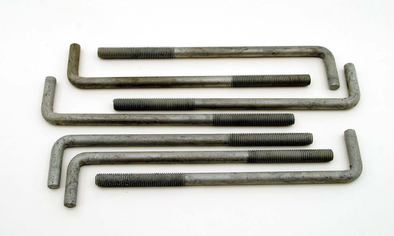 (10) Concrete Bent Anchor Bolts 5/811 x 12 Hot Galvanized Lexar