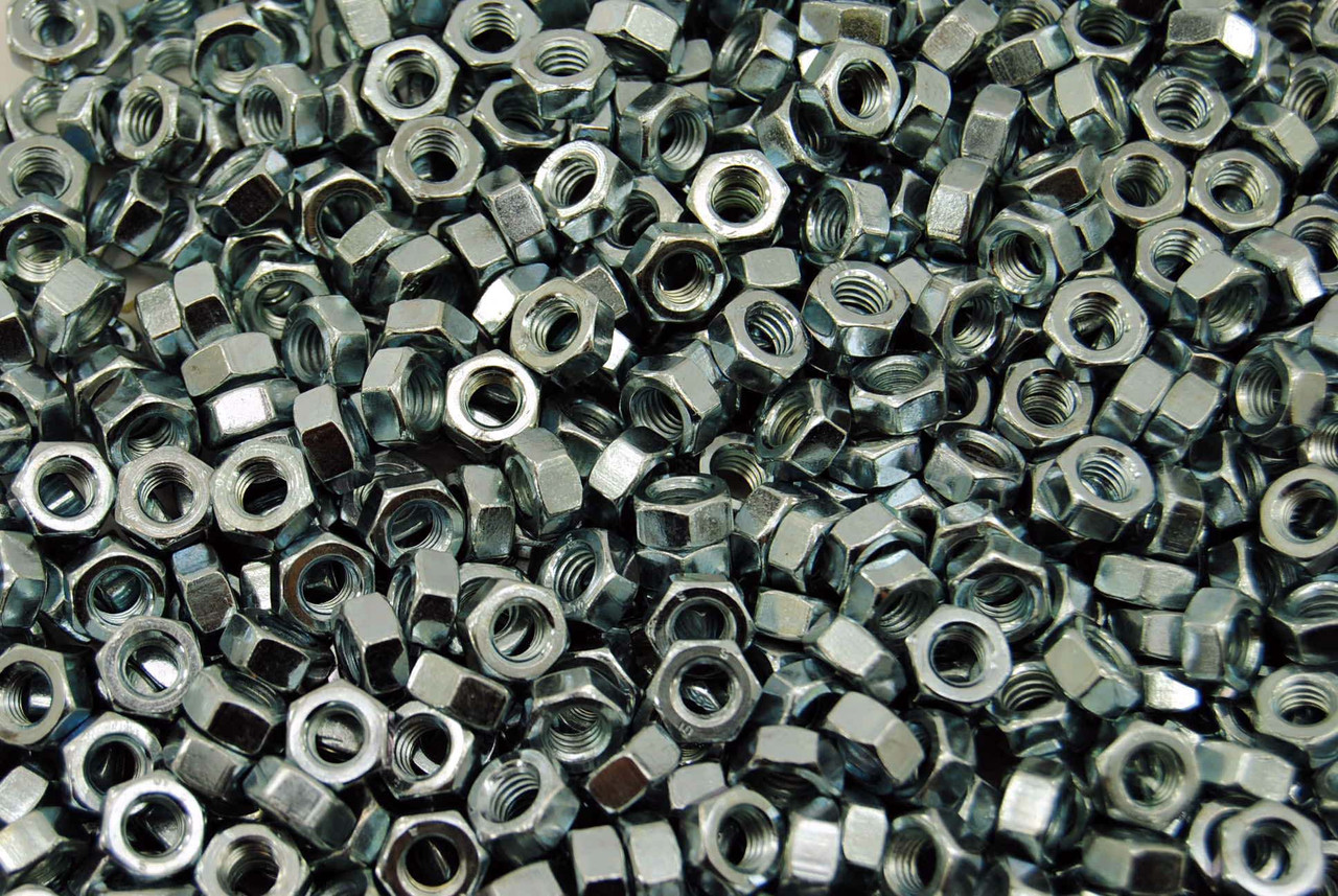 (1000) M61.0 Metric Hex Nuts Class 10 Zinc 6mm DIN 934 Lexar Industrial