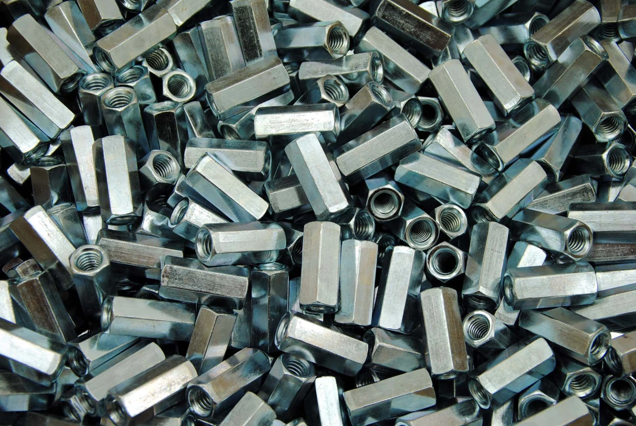 (125) Hex Coupling Nuts 5/16-18 x 1/2 x 1-1/8 Threaded Rod Connector ...