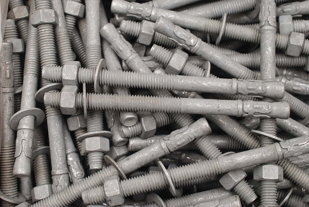 (15) Galvanized Concrete Wedge Anchor Bolts 1/2 x 7 Includes Nuts